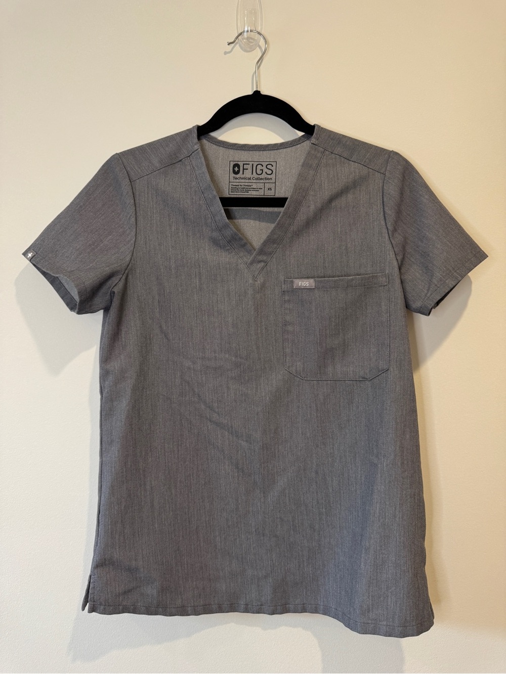 Figs Catarina Scrub Top Graphite Grey Size XS